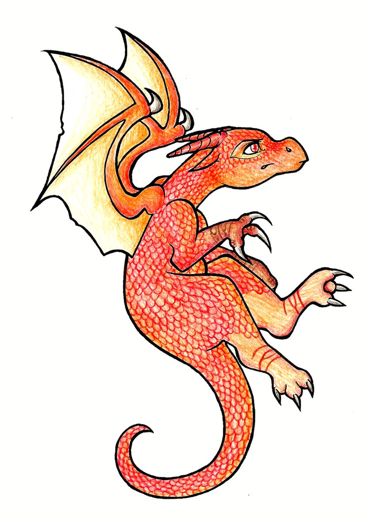 757x1056 Red Dragon Clip Art