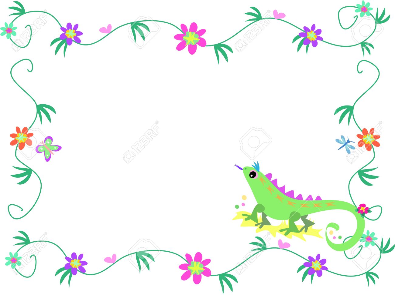 1300x973 Dragonfly Clipart Frame