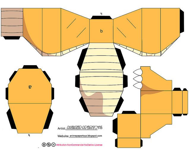 640x506 Dragonite (Pokemon) Paper Toys And Papercraft
