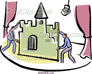 300x242 Stage Hands Setting Up Props Vector Clip Art