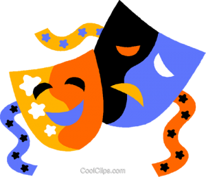300x258 Theater Masks Clipart Comedy Drama Masks Royalty Free Vector Clip