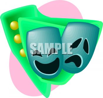 350x333 Royalty Free Clip Art Image Happy And Sad Theater Masks