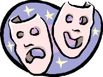 353x265 Theatre Masks Clipart