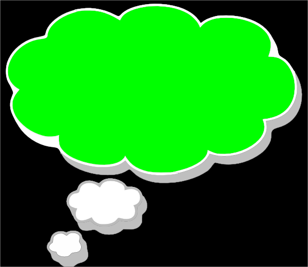 600x520 Green Screen Dream Bubble Clip Art