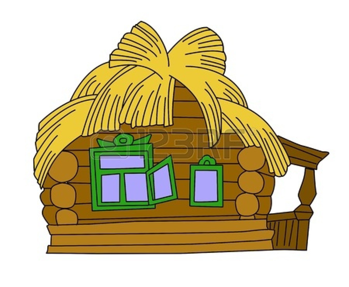 1350x1110 Straw House Thee Pig Clip Art