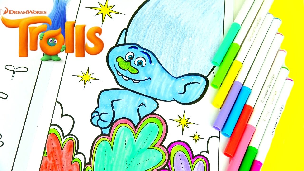 1280x720 Dreamworks Trolls Color Guy Diamond With Crayola Coloring