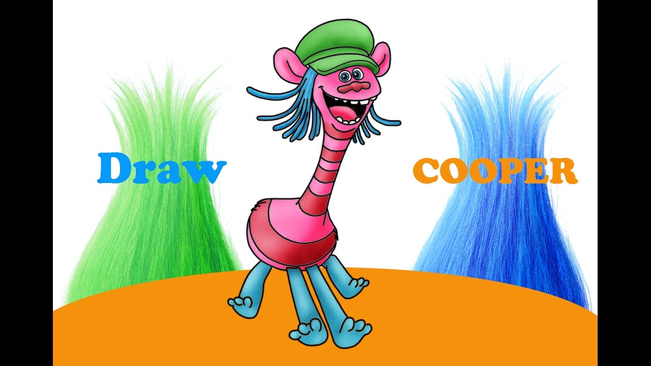 1280x720 How To Draw Cooper From Trolls Movie Drawing Tutorial