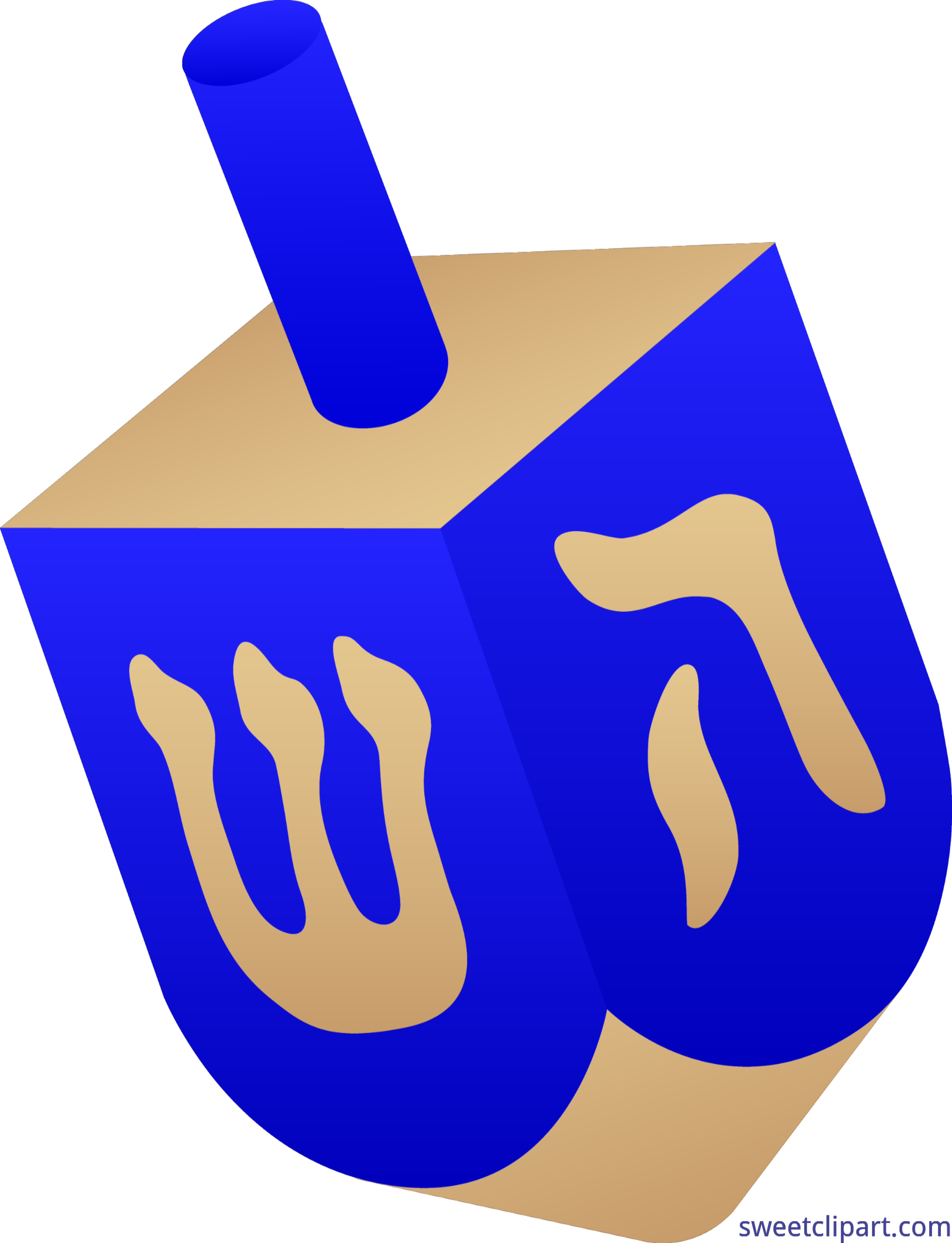 5319x6947 Dreidel Clip Art