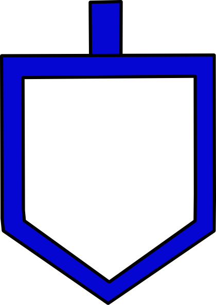 420x594 Blue Dreidel Shape Clip Art