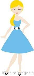133x300 Girl Wearing A Blue Dress