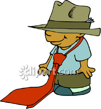 324x350 Small Boy Dressed Up In His Dad's Hat And Tie