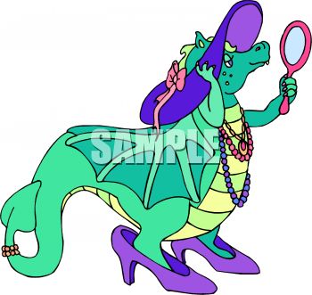 350x331 Young Dragon Playing Dress Up