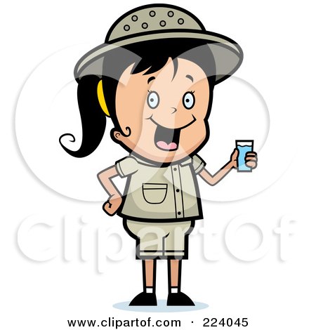 450x470 Royalty Free (Rf) Clipart Illustration Of A Cute Safari Girl