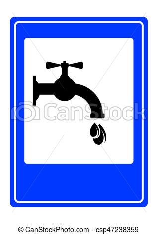 318x470 Vector Illustration Of The Drinking Water Sign Clipart Vector