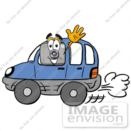 450x450 Cliprt Graphic Of Flash Camera Cartoon Character Driving