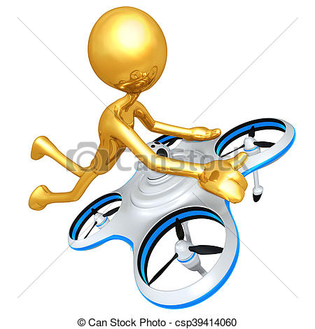 450x470 Aerial Drone Concept 3d Illustration Stock Illustration