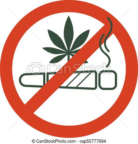 450x470 No Drugs Allowed. Marijuana Joint, Spliff, With Forbidden Eps