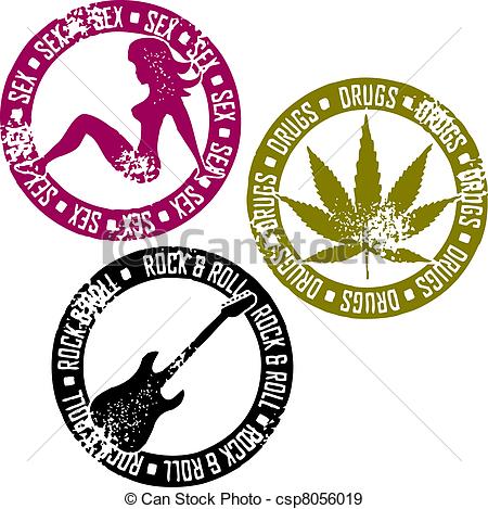 450x469 Sex Drugs Amp Rock And Roll. Rubber Stamp Style Graphics, Sex