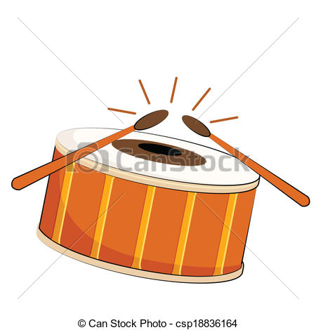 450x470 Vector Illustration Of Musical Drum On Isolated Background Clip