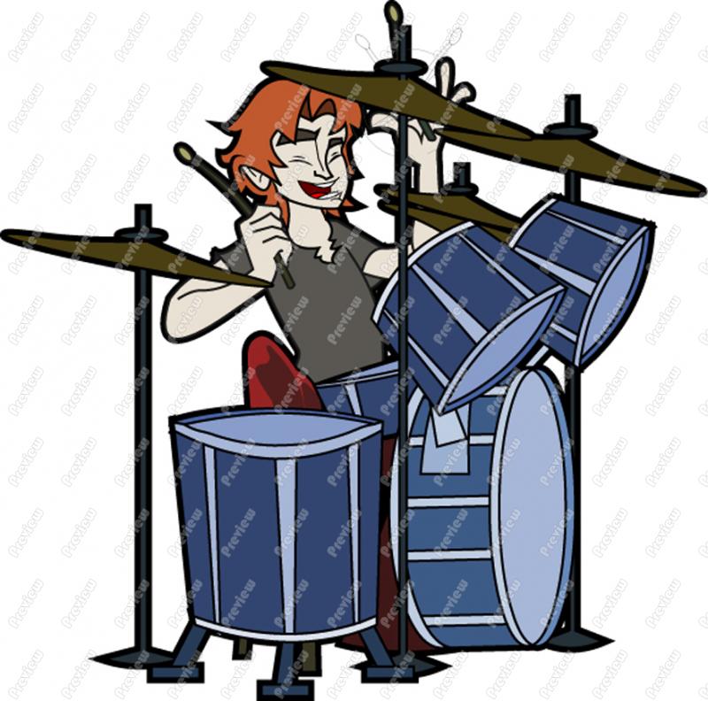 800x792 Blue Clipart Drum Set