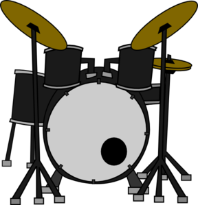 288x299 Drum Set Clip Art
