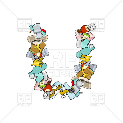 400x400 Letter U Rubbish Font Royalty Free Vector Clip Art Image