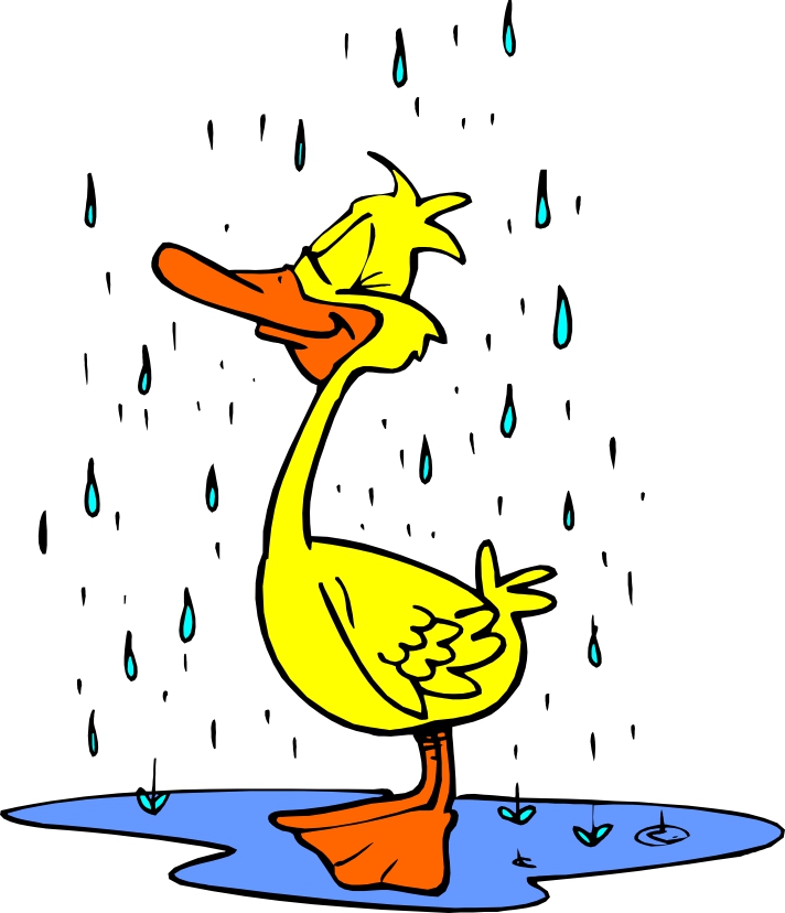 712x828 Duck In The Rain Clip Art