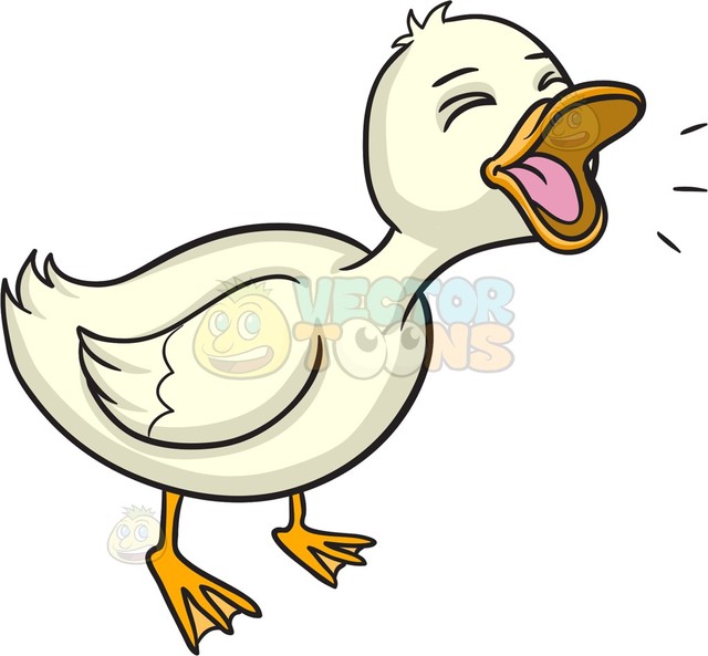640x593 A Quacking Duck Cartoon Clipart Vector Toons