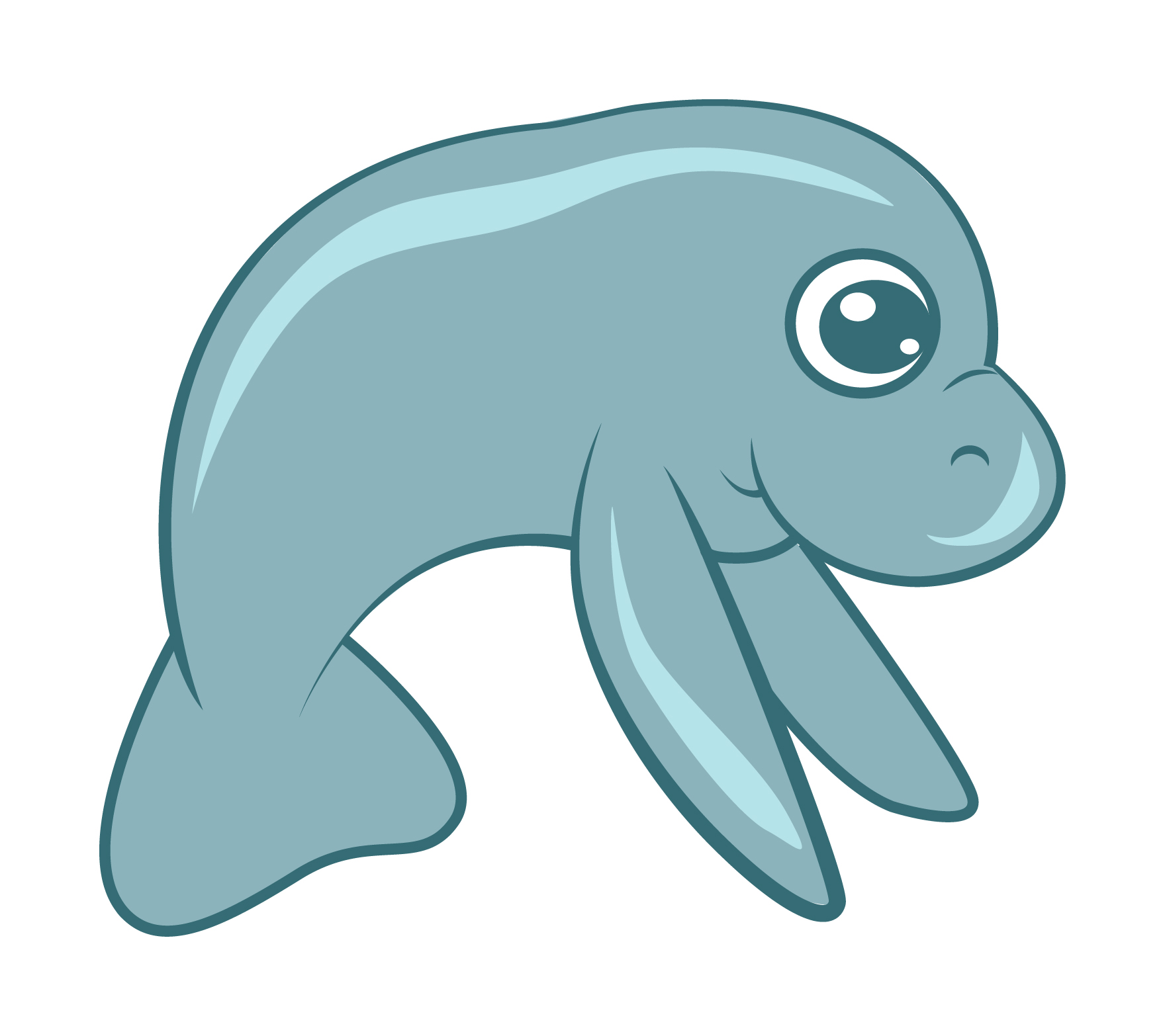 1760x1566 Dugong Clipart