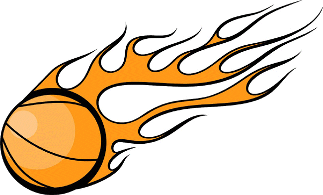 650x392 Flaming Basketball Clipart