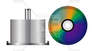 400x218 Stack Of Blank Cds Royalty Free Vector Clip Art Image