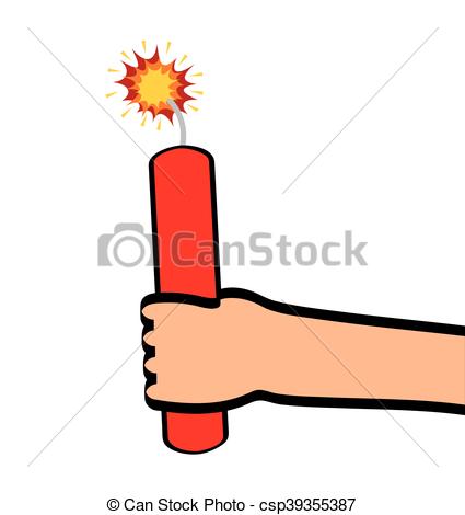 425x470 Dynamite Comic Isolated Icon Vector Illustration Design.