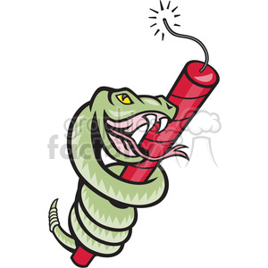 300x300 Royalty Free Snake Rattle Dynamite 388205 Vector Clip Art Image