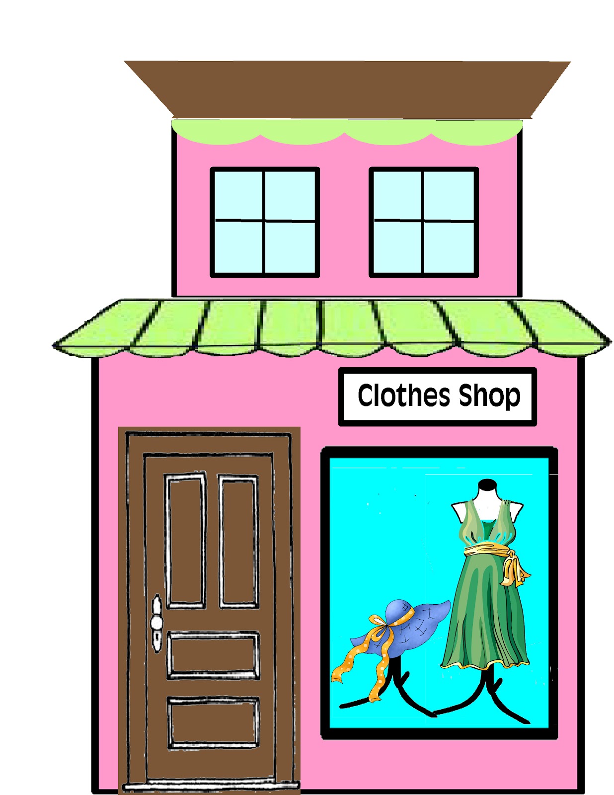 1236x1600 E Clothing Store Clipart