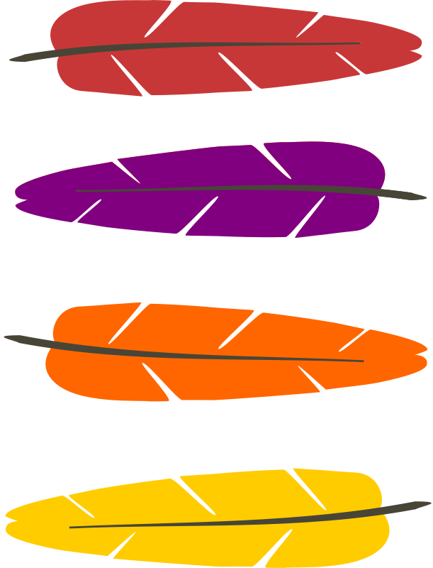 611x800 Free Clipart Colored Feathers Pauthonic