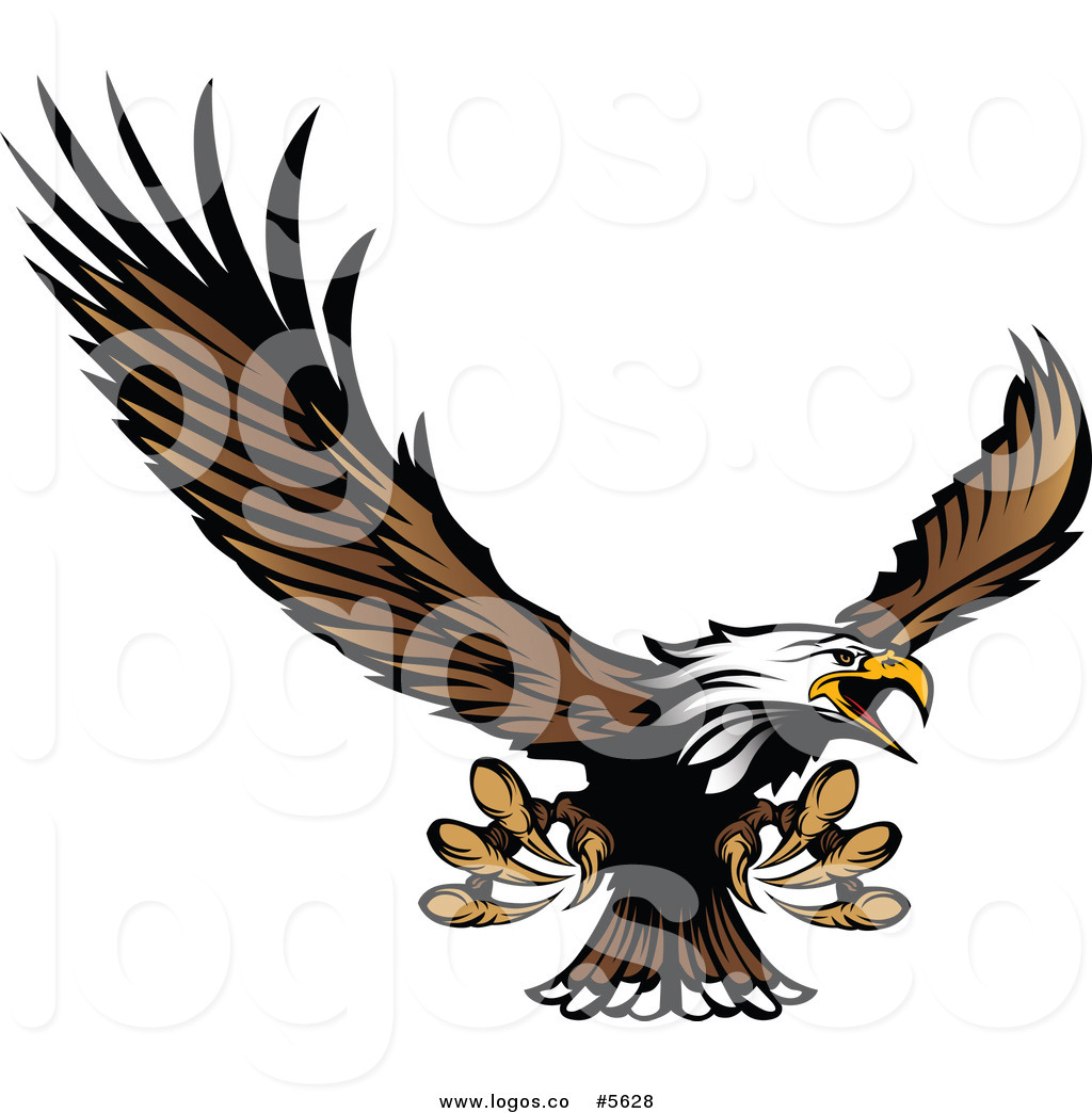 1024x1044 Royalty Free Vector Of A Logo Of A Bald Eagle Flying And Reaching