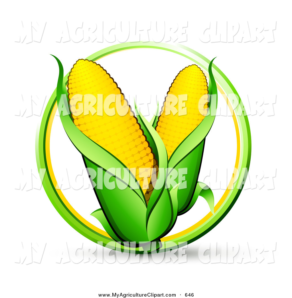1024x1044 Vector Agriculture Clipart Of A Green And Yellow Circle Around Two