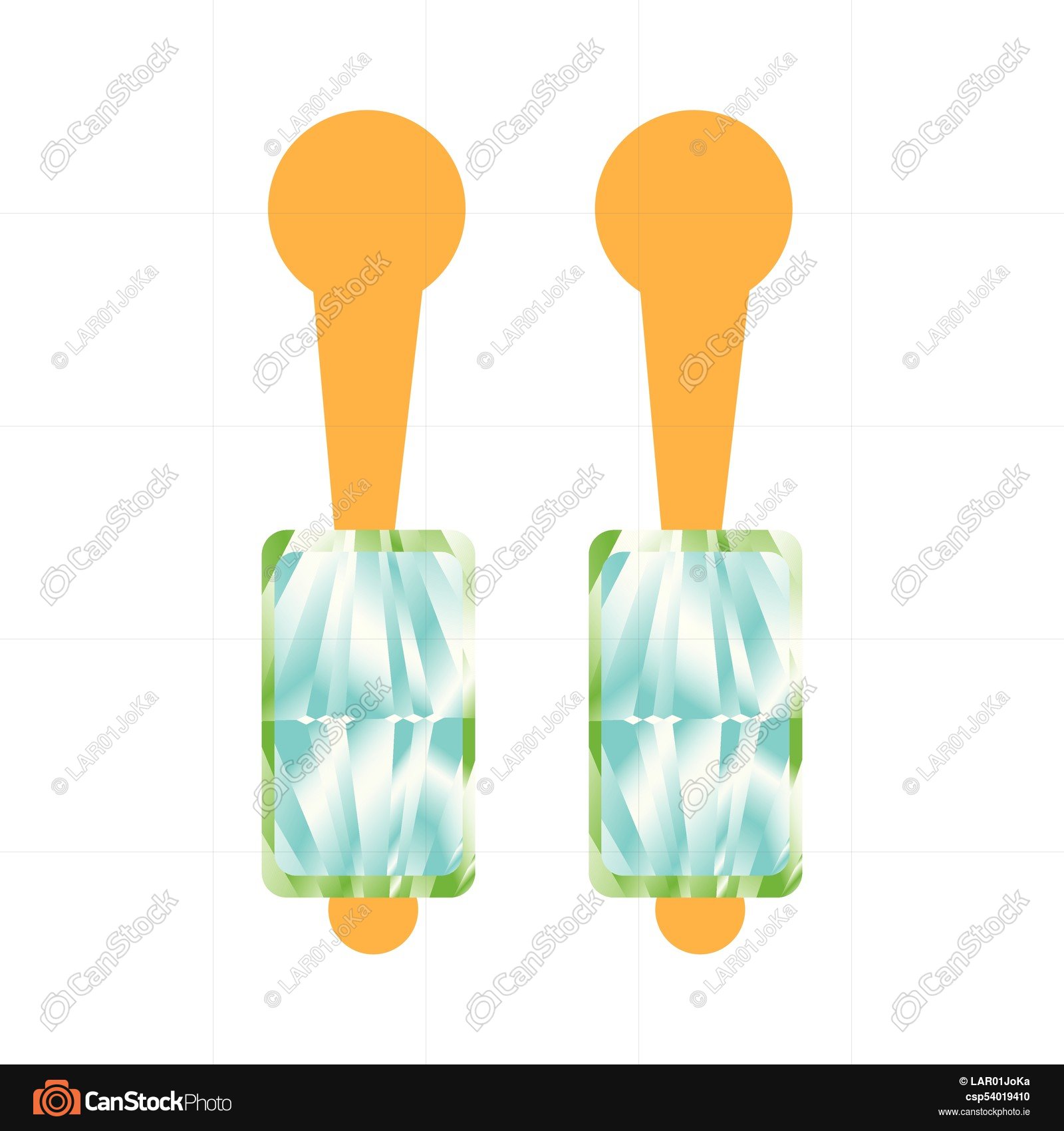 1600x1700 Isolated Pair Of Earrings On A White Background, Vector Vector