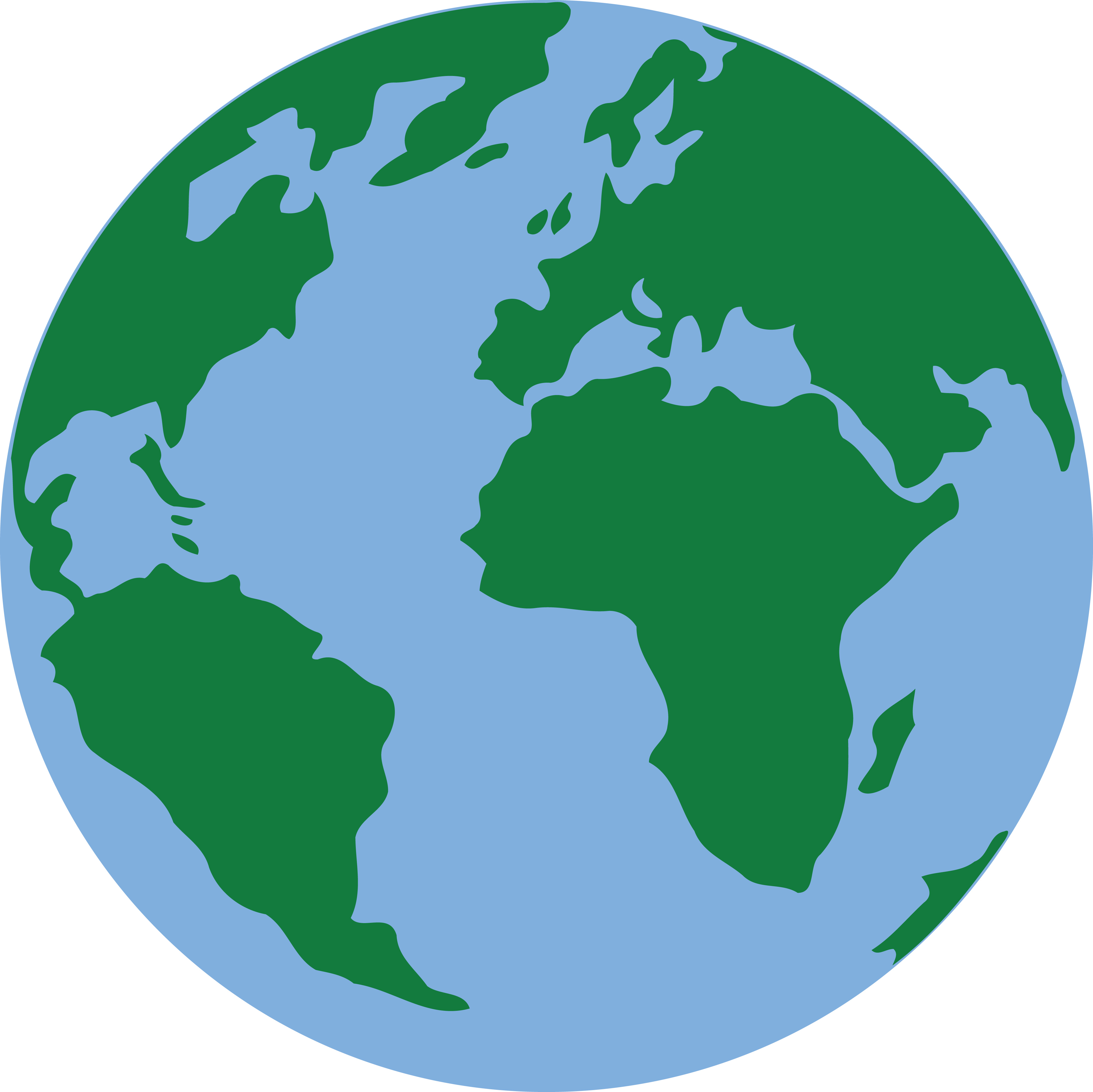 4000x3995 Free Clipart Of A Blue And Green Earth