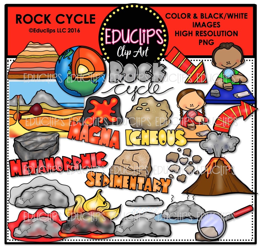 1037x990 Earth Science Rocks Amp Fossils Clip Art Big Bundle (Color And Bampw