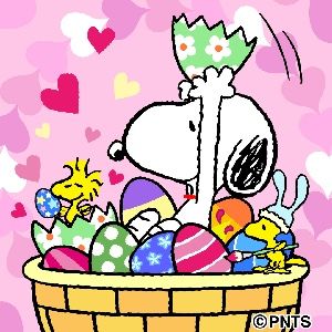 300x300 Snoopy And Woodstock Sitting In A Giant Easter Basket Full