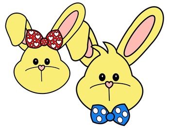 350x263 Easter Bunny Face Yellow And Black And White By Molly Tillyer Tpt