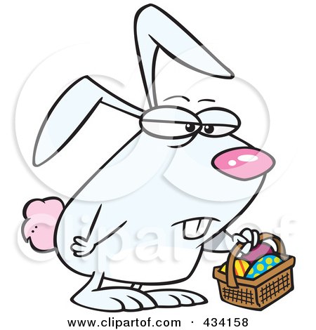 450x470 Royalty Free (Rf) Clip Art Illustration Of A Cartoon Bunny Nesting