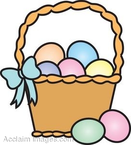 272x300 Clip Art Picture Of A Basket Of Colored Easter Eggs