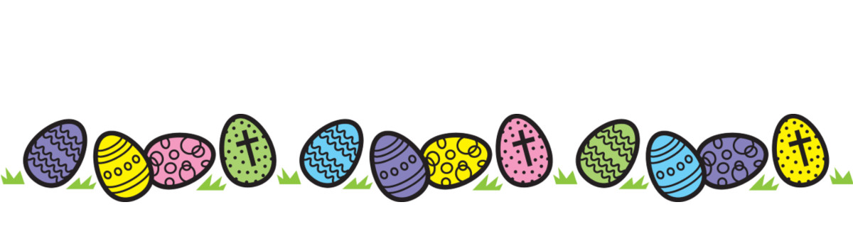 1200x350 Egg Clipart Easter Banner
