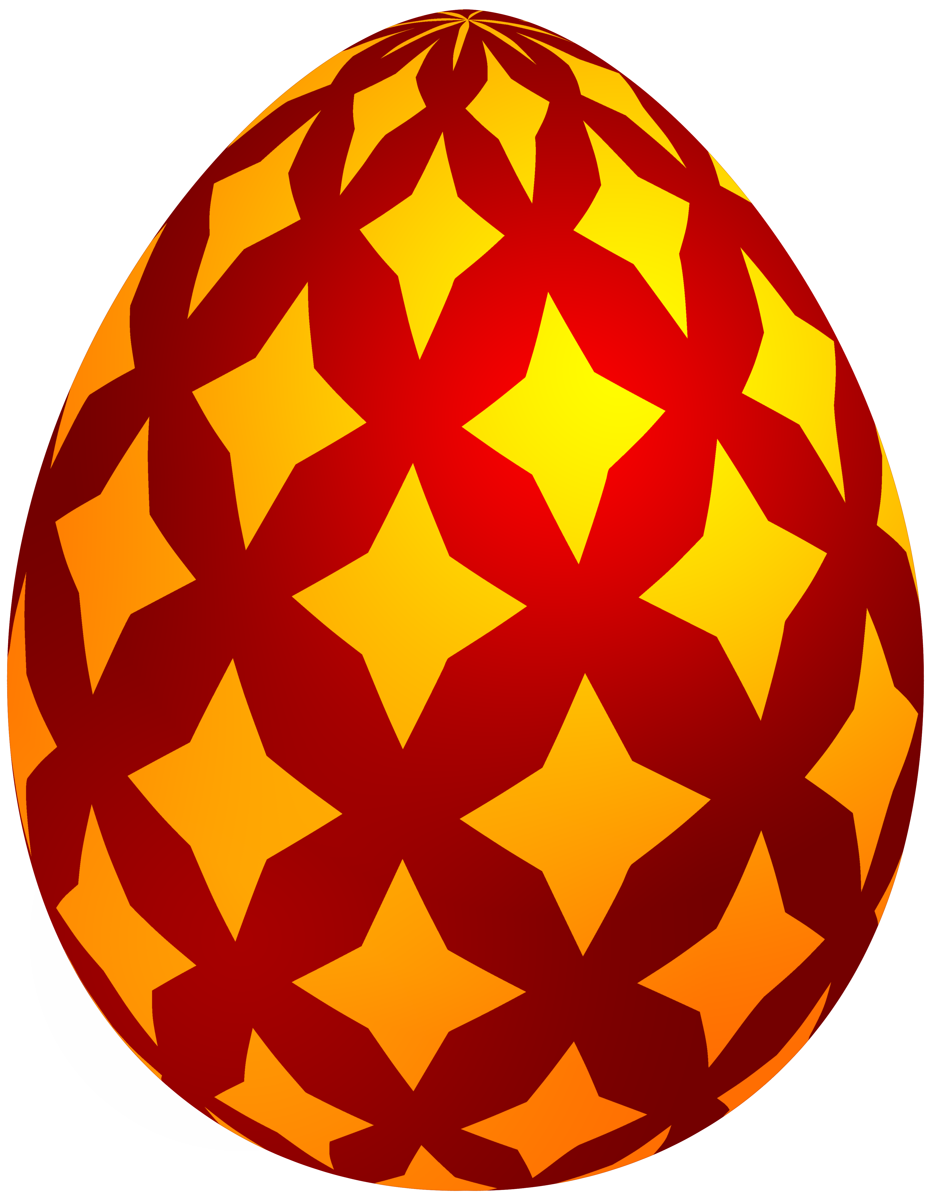 3879x5000 Red Easter Decorative Egg Png Clip Art