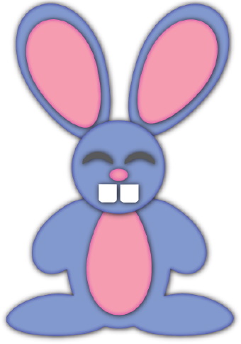 340x484 Blue Easter Bunny Clip Art
