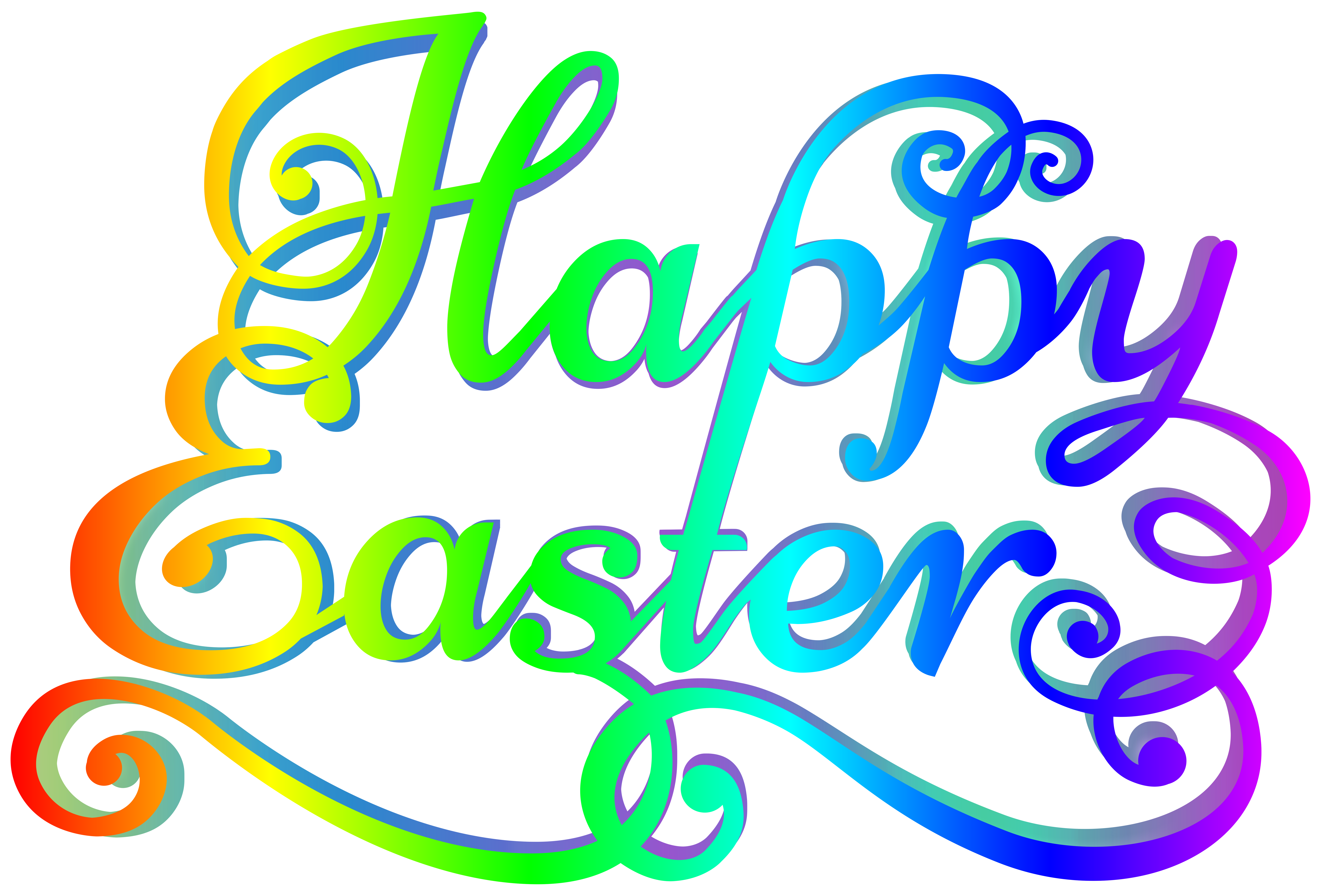 8130x5514 Rainbow Happy Easter Transparent Png Clip Art Imageu200b Gallery