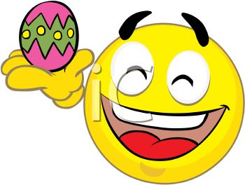 350x264 Holiday Smiley Holding An Easter Egg
