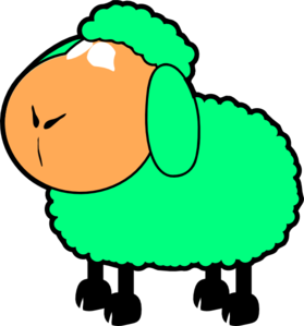 279x299 Sheep Clipart Green